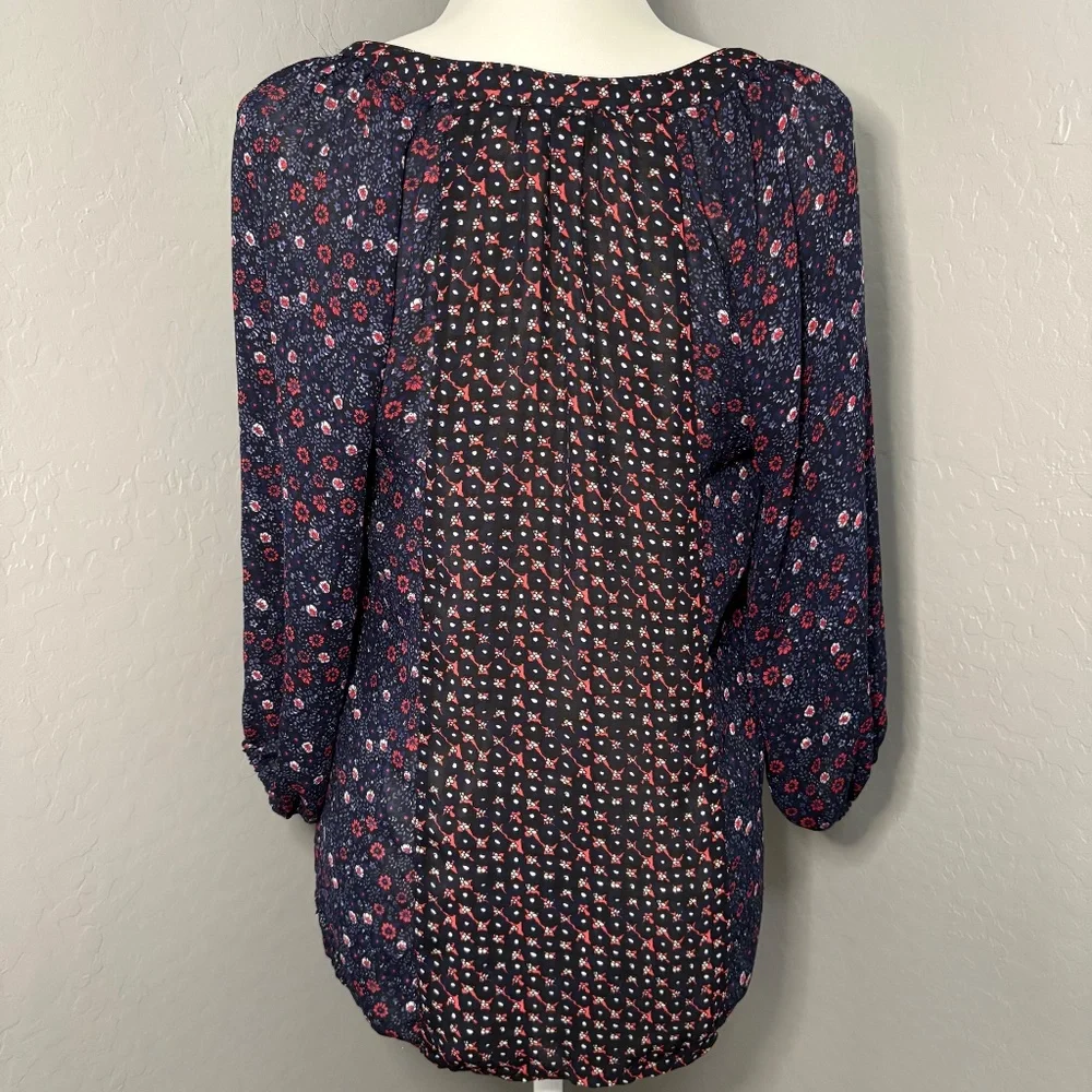 Dalia Collection Floral Print Blouse Size Small - Picture 2 of 6